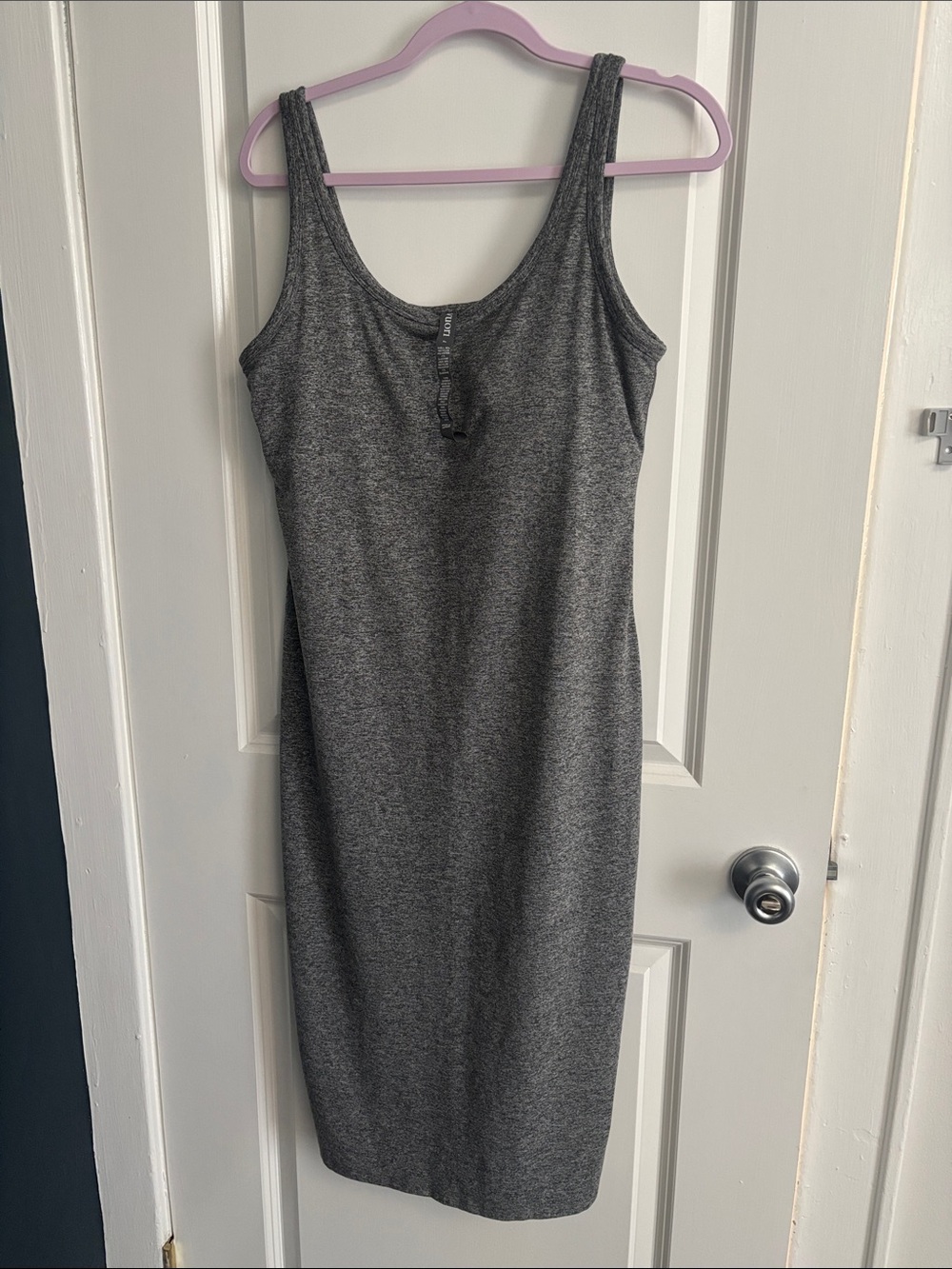 Vuori Charcoal Gray Tank Midi Dress